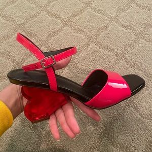 Wild diva patent leather black and red heels. Size 8.5.